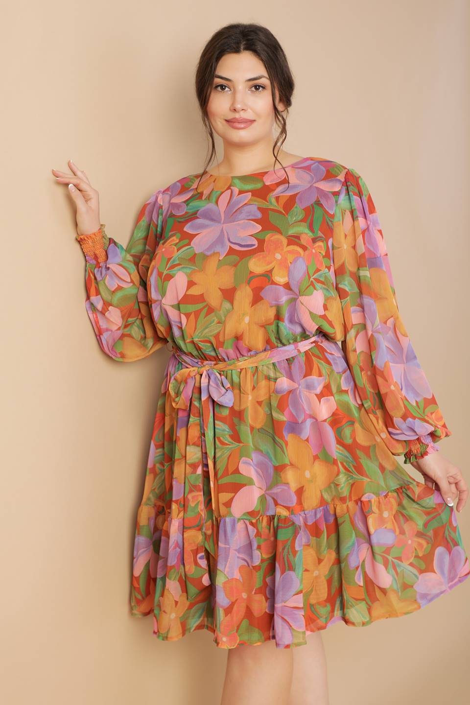 MUTED GARDEN WOVEN MINI DRESS Flying Tomato